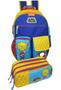 Imagem de Kit Mochila Costa Escolar Super Mario Grande + Estojo Triplo 03 Ziper Original Chenson