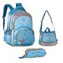 Imagem de Kit Mochila Costas 16,Lancheira,Estojo Sweet Queen Azul Clio