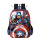 Imagem de Kit Mochila Costas Escolar Disney Capitão America + Estojo Ziper 3 Divisorias Cor Vermelho Desenho Do Capitão America