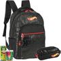 Imagem de Kit mochila costas hot wheels escolar juvenil preta original