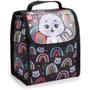 Imagem de Kit Mochila Costas Lancheira Estojo Garrafa Escolar Gatinho