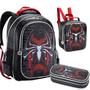 Imagem de Kit Mochila Costas Masculino Spider Aranha Black Premium