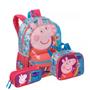 Imagem de Kit Mochila Costas Peppa Pig com Lancheira Térmica e Estojo