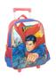 Imagem de Kit Mochila De Carrinho Escolar e Lancheira Superman