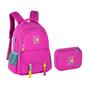 Imagem de Kit Mochila de Costas Com Bolso Antifurto e Estojo Box Luluca Grande Feminino Soft LU24601