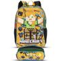 Imagem de Kit Mochila De Costas Estojo Duplo Minecraft Funtage Sestini