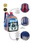 Imagem de Kit Mochila De Costas+Estojo Triplohot Wheels - Azul