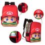 Imagem de Kit Mochila de Costas Menino Super Mario Grande Toys 2U