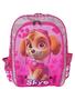 Imagem de Kit mochila de costas skye patrulha canina infantil rosa meninas lancheira estojo escolar