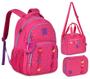 Imagem de Kit Mochila de Costas Soft Rebecca Bonbon Lancheira e Estojo RB24536 Rosa