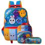 Imagem de Kit Mochila De Rodas + Estojo Infantil E Lancheira Bolofofos