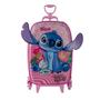 Imagem de Kit Mochila De Rodas Stitch 3D Infantil Lancheira Escolar