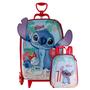 Imagem de Kit Mochila De Rodas Stitch Praia 3D Lancheira Escolar