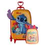 Imagem de Kit Mochila De Rodas Stitch Tropical 3D Lancheira Escolar