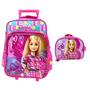 Imagem de Kit Mochila De Rodinha e Lanch Escolar Barbie 41442 - Luxcel