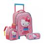 Imagem de kit Mochila De Rodinha Estojo Lancheira Hello Kitty - Xeryus