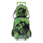 Imagem de Kit Mochila De Rodinha Hulk + Lancheira Preto Luxcel