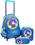 Imagem de Kit Mochila De Rodinha Infantil Juvenil Sonic Escolar Menino