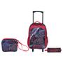 Imagem de Kit Mochila de Rodinha Infantil + Lancheira + Estojo Preto Spider - Winth