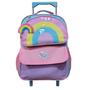 Imagem de Kit Mochila de Rodinha Lancheira Estojo Rainbow Yins YS42178