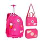 Imagem de Kit Mochila de Rodinha Rebecca Bonbon Lancheira Estojo Rosa RB24001