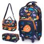 Imagem de Kit Mochila de Rodinha Spector Dinossauro Menino Com Lancheira e Estojo Reforçada