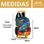 Imagem de Kit Mochila de Rodinhas Fast Machine + Estojo Carros Hyper Speed  Infantil Escola - Clio