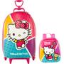 Imagem de Kit Mochila de Rodinhas Hello Kitty Lancheira Escolar 3D