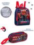 Imagem de Kit Mochila De Rodinhas Infantil Escolar Dark Spider Aranha