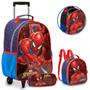 Imagem de Kit Mochila De Rodinhas Infantil Homem Aranha Reforçada