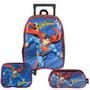 Imagem de Kit Mochila De Rodinhas Infantil Lancheira Estojo Super Man