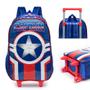 Imagem de Kit Mochila De Rodinhas Infantil Polo One Bolsa Escolar Menino Lancheira Estojo