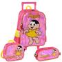 Imagem de Kit Mochila De Rodinhas Lancheira Estojo Kids Mônica Magali