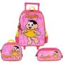 Imagem de Kit Mochila De Rodinhas Lancheira Estojo Kids Mônica Magali