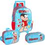 Imagem de Kit Mochila De Rodinhas Lancheira Estojo Mônica Magali