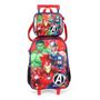 Imagem de Kit Mochila de Rodinhas Lancheira Luxcel Avengers Vermelho