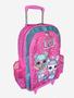 Imagem de Kit mochila de rodinhas lol surprise meninas infantil escolar bolsa rosa