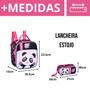 Imagem de Kit Mochila de Rodinhas Pandinha C/ Lancheira E Estojo Triplo Panda Creche Passeio - Clio