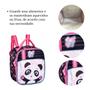 Imagem de Kit Mochila de Rodinhas Pandinha C/ Lancheira E Estojo Triplo Panda Creche Passeio - Clio