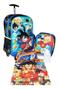 Imagem de Kit Mochila Dragon Ball Infantil Rodinhas Original Clio 1h 