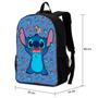 Imagem de Kit Mochila e o estojo Escolar Masculino Feminino Stitch Volta às Aulas