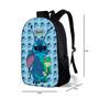 Imagem de Kit Mochila e o estojo Escolar Masculino Feminino Stitch Volta às Aulas