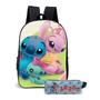 Imagem de Kit Mochila e o estojo Escolar Masculino Feminino Stitch Volta às Aulas