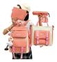 Imagem de Kit Mochila Escolar 5 Peças Juvenil Espaçosa Bolsa Alça Transversal Estojo Viagem Moderna Estilosa Tendência Reforçada Notebook 15.6 Resistente