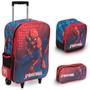 Imagem de Kit Mochila Escolar Bolsa Masculina Spider Man Carrinho