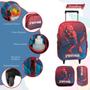 Imagem de Kit Mochila Escolar Bolsa Masculina Spider Man Carrinho