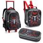 Imagem de Kit Mochila Escolar com 3 Peças, Mochila com Rodinhas, Lancheira e Estojo, Menino, Silver Spider