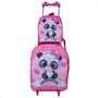 Imagem de Kit mochila escolar com carrinho Panda Baby