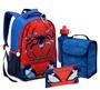 Imagem de Kit Mochila Escolar Com Lancheira Estojo 40459 Super Spider - Seanite