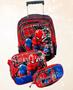 Imagem de Kit Mochila Escolar com rodinha Homem Aranha 3D/ Lancheira/Estojo